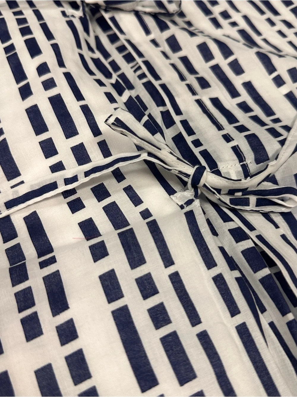 Navy & White 26” square pillow shams